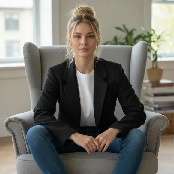 Italian Fabric Wool Cashmere Blazer | European Made | Late 90s | Size 12 - Picture 7 of 16